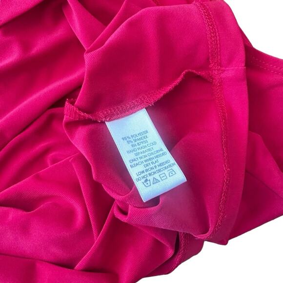 Susan Graver Knit Tank Top Women's Size medium Rhinestone pink V Neck sleeve - Picture 6 of 7